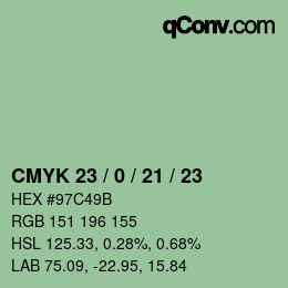 Color code: CMYK 23 / 0 / 21 / 23 | qconv.com