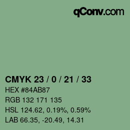 Color code: CMYK 23 / 0 / 21 / 33 | qconv.com