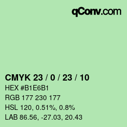 カラーコード: CMYK 23 / 0 / 23 / 10 | qconv.com
