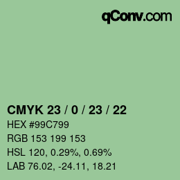 Color code: CMYK 23 / 0 / 23 / 22 | qconv.com