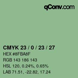 Color code: CMYK 23 / 0 / 23 / 27 | qconv.com