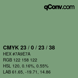 Color code: CMYK 23 / 0 / 23 / 38 | qconv.com