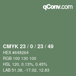 Color code: CMYK 23 / 0 / 23 / 49 | qconv.com