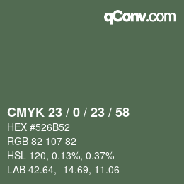 Color code: CMYK 23 / 0 / 23 / 58 | qconv.com