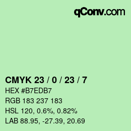 颜色代码: CMYK 23 / 0 / 23 / 7 | qconv.com