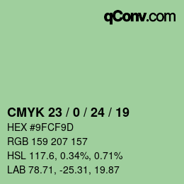 Color code: CMYK 23 / 0 / 24 / 19 | qconv.com