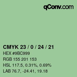 Color code: CMYK 23 / 0 / 24 / 21 | qconv.com