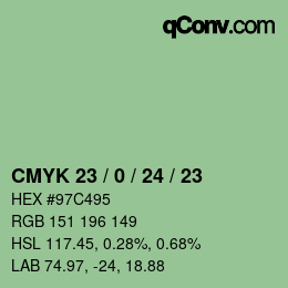 颜色代码: CMYK 23 / 0 / 24 / 23 | qconv.com