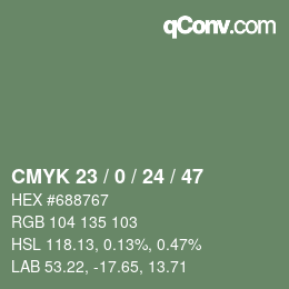 Color code: CMYK 23 / 0 / 24 / 47 | qconv.com