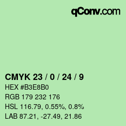 Color code: CMYK 23 / 0 / 24 / 9 | qconv.com