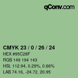 颜色代码: CMYK 23 / 0 / 26 / 24 | qconv.com