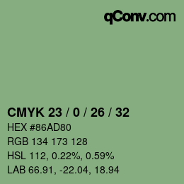 Color code: CMYK 23 / 0 / 26 / 32 | qconv.com