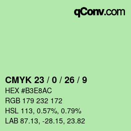 カラーコード: CMYK 23 / 0 / 26 / 9 | qconv.com