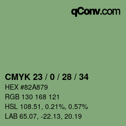 Código de color: CMYK 23 / 0 / 28 / 34 | qconv.com