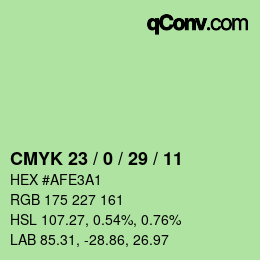 Color code: CMYK 23 / 0 / 29 / 11 | qconv.com