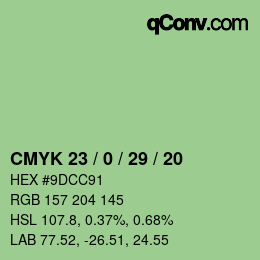 Color code: CMYK 23 / 0 / 29 / 20 | qconv.com