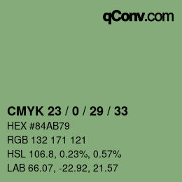 Color code: CMYK 23 / 0 / 29 / 33 | qconv.com