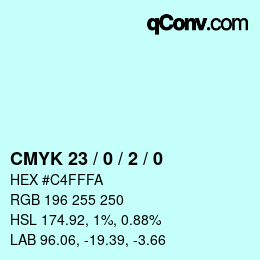 Color code: CMYK 23 / 0 / 2 / 0 | qconv.com