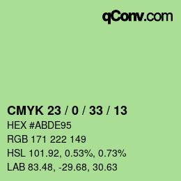 Código de color: CMYK 23 / 0 / 33 / 13 | qconv.com