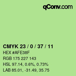 颜色代码: CMYK 23 / 0 / 37 / 11 | qconv.com