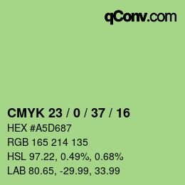 颜色代码: CMYK 23 / 0 / 37 / 16 | qconv.com