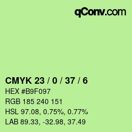 カラーコード: CMYK 23 / 0 / 37 / 6 | qconv.com