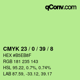 颜色代码: CMYK 23 / 0 / 39 / 8 | qconv.com