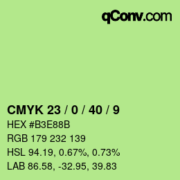 颜色代码: CMYK 23 / 0 / 40 / 9 | qconv.com