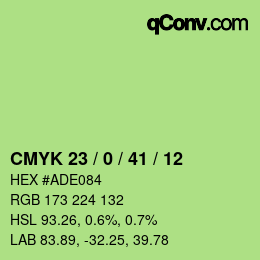 颜色代码: CMYK 23 / 0 / 41 / 12 | qconv.com