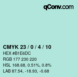 カラーコード: CMYK 23 / 0 / 4 / 10 | qconv.com