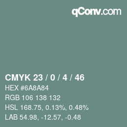 Color code: CMYK 23 / 0 / 4 / 46 | qconv.com