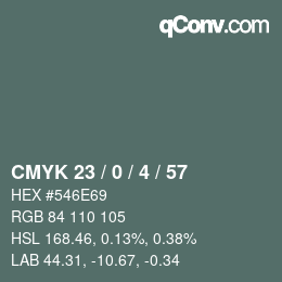 Color code: CMYK 23 / 0 / 4 / 57 | qconv.com