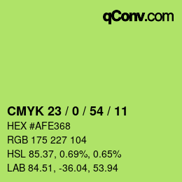 カラーコード: CMYK 23 / 0 / 54 / 11 | qconv.com