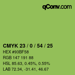 Color code: CMYK 23 / 0 / 54 / 25 | qconv.com