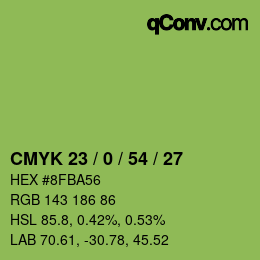 颜色代码: CMYK 23 / 0 / 54 / 27 | qconv.com