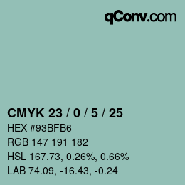 Color code: CMYK 23 / 0 / 5 / 25 | qconv.com