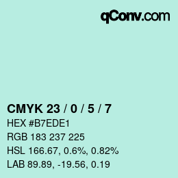 Color code: CMYK 23 / 0 / 5 / 7 | qconv.com