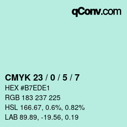 カラーコード: CMYK 23 / 0 / 5 / 7 | qconv.com