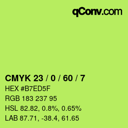 カラーコード: CMYK 23 / 0 / 60 / 7 | qconv.com