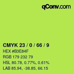 Farbcode: CMYK 23 / 0 / 66 / 9 | qconv.com