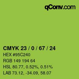 Color code: CMYK 23 / 0 / 67 / 24 | qconv.com