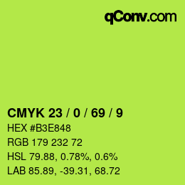 カラーコード: CMYK 23 / 0 / 69 / 9 | qconv.com