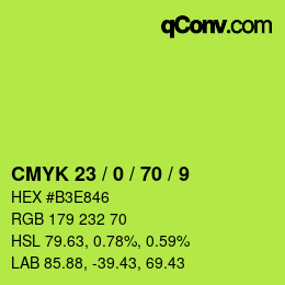 颜色代码: CMYK 23 / 0 / 70 / 9 | qconv.com