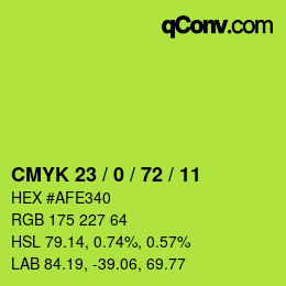 Color code: CMYK 23 / 0 / 72 / 11 | qconv.com