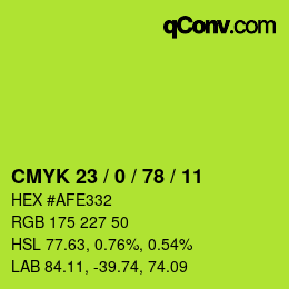 Color code: CMYK 23 / 0 / 78 / 11 | qconv.com
