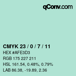 カラーコード: CMYK 23 / 0 / 7 / 11 | qconv.com