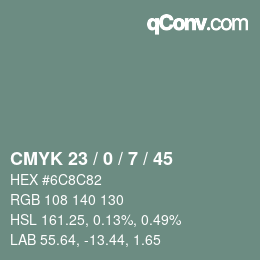 Código de color: CMYK 23 / 0 / 7 / 45 | qconv.com