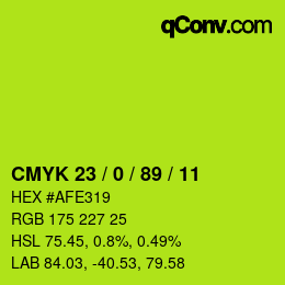 Color code: CMYK 23 / 0 / 89 / 11 | qconv.com