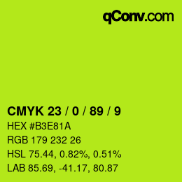 Color code: CMYK 23 / 0 / 89 / 9 | qconv.com
