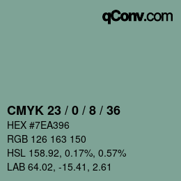 Color code: CMYK 23 / 0 / 8 / 36 | qconv.com